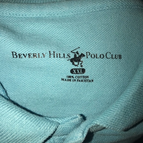 Beverly Hills sky blue polo shirt XXl - Picture 6 of 6
